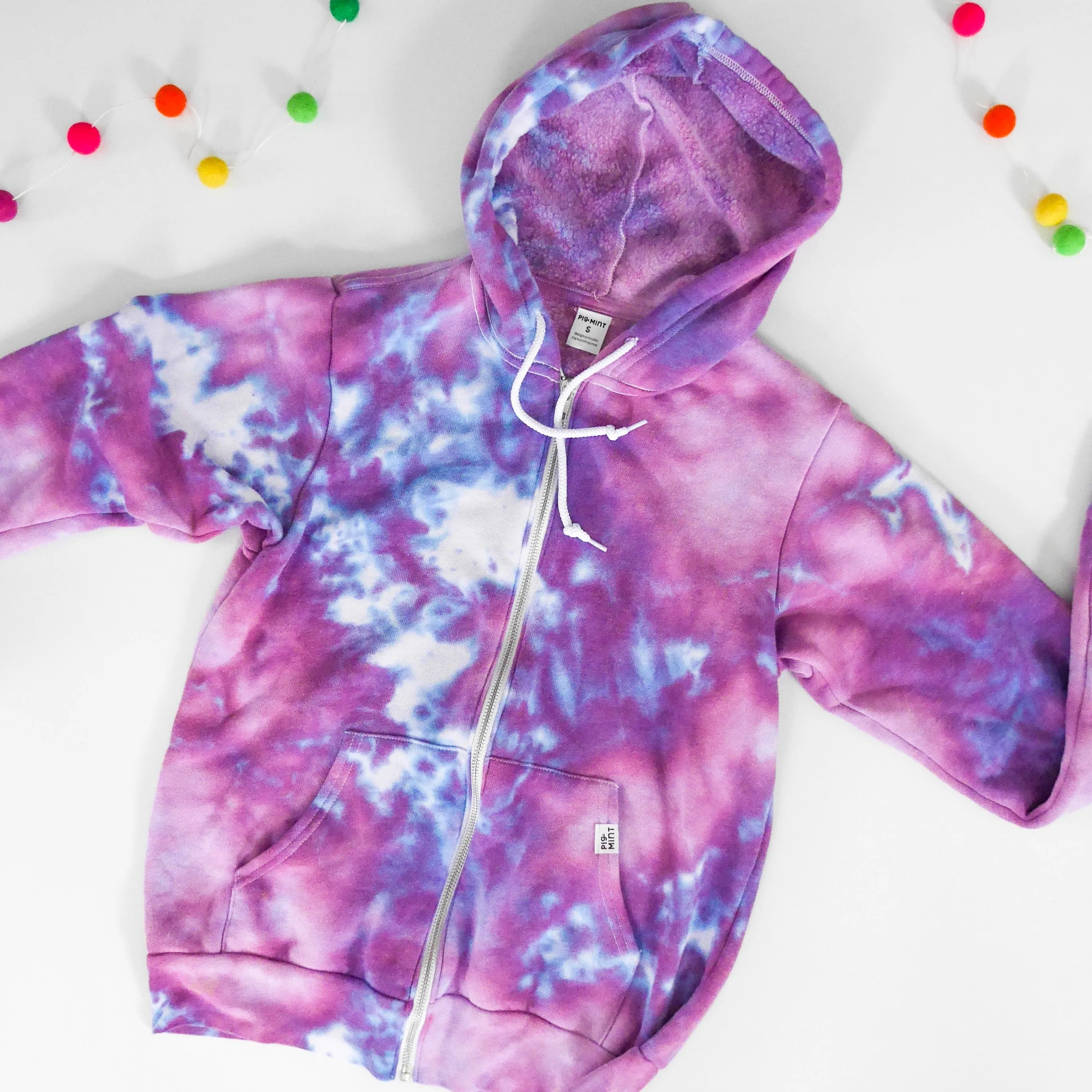 Adult Tie-Dye Zip-Up Hoodie Sweatshirt