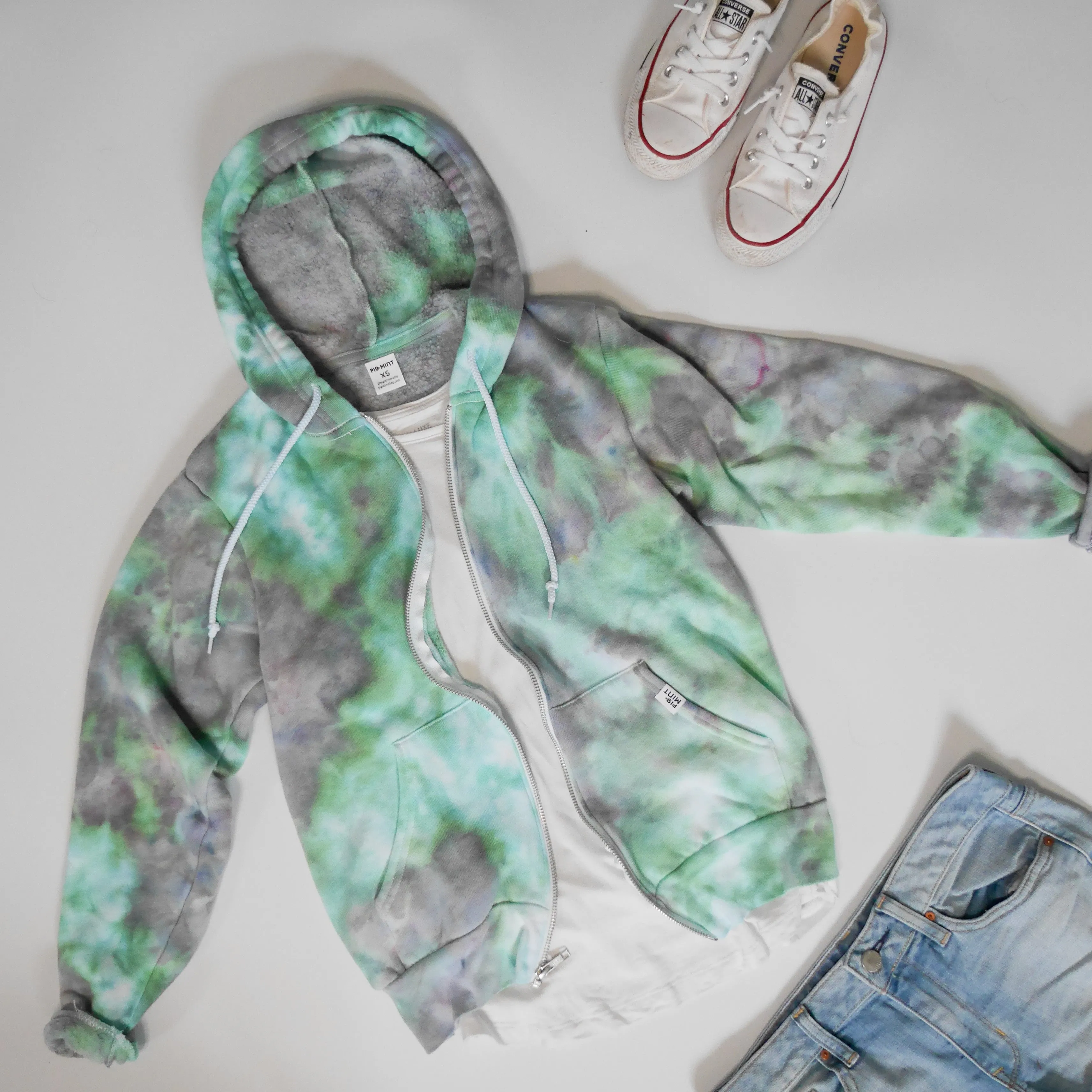 Adult Tie-Dye Zip-Up Hoodie Sweatshirt