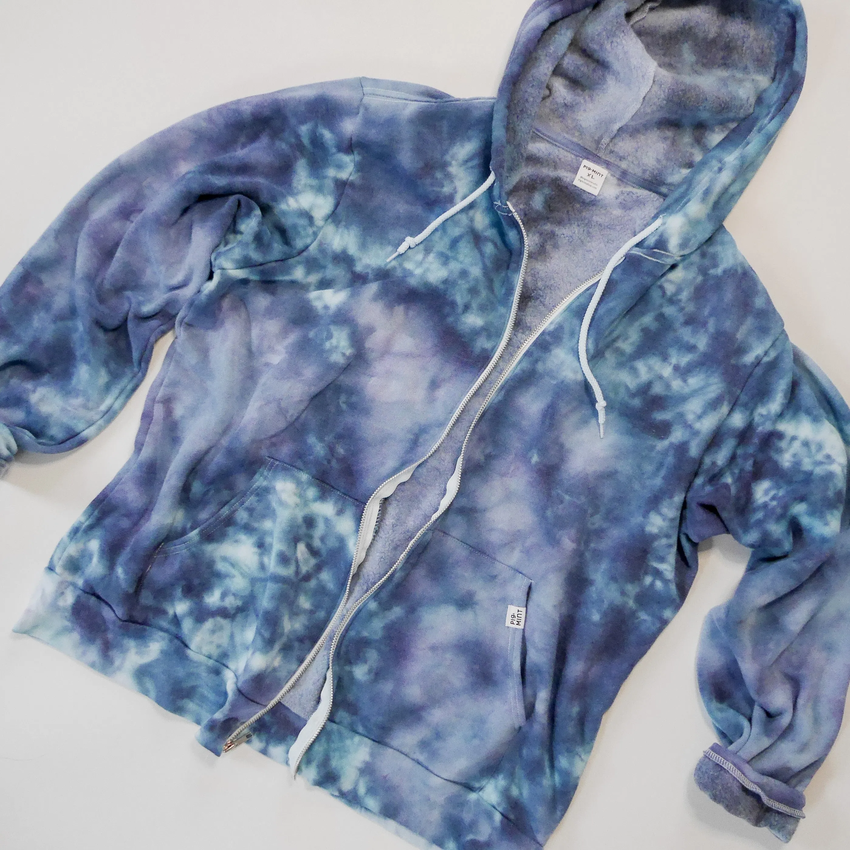 Adult Tie-Dye Zip-Up Hoodie Sweatshirt