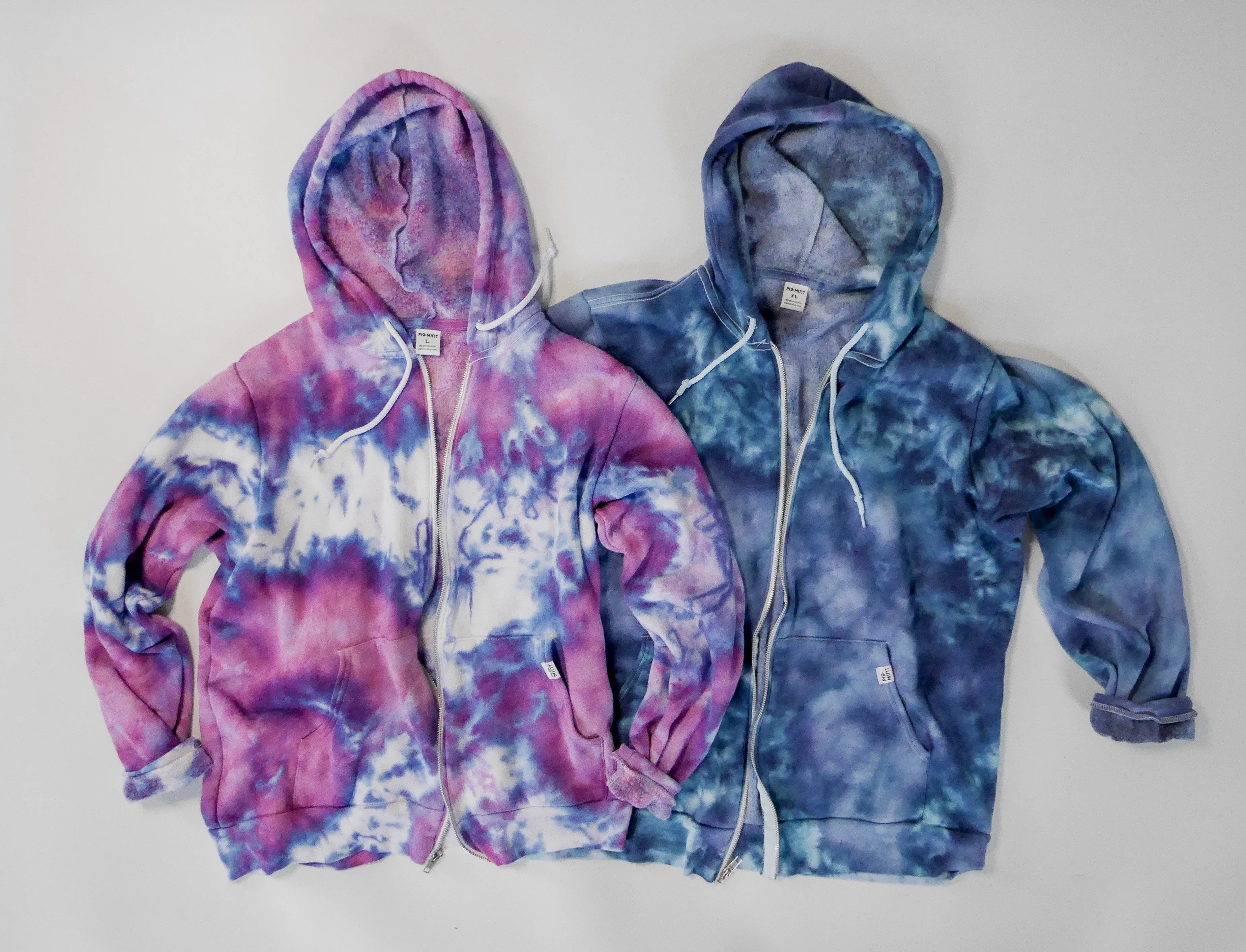 Adult Tie-Dye Zip-Up Hoodie Sweatshirt