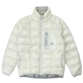 AND WANDER Diamond Stitch Down Jacket Off White