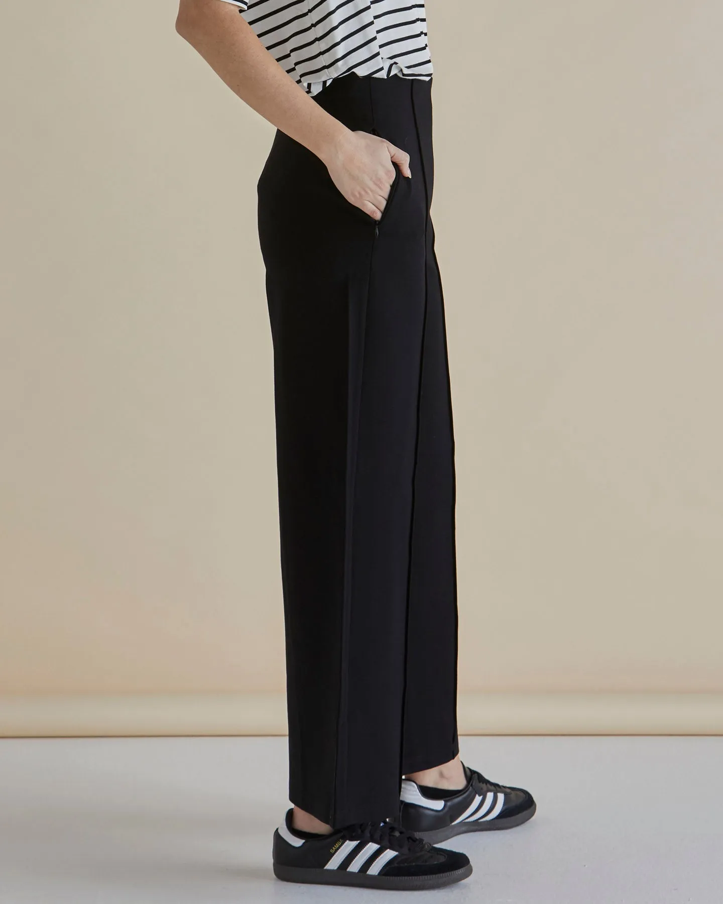 Betty Basics-ELODIE WIDE LEG PONTE PANT