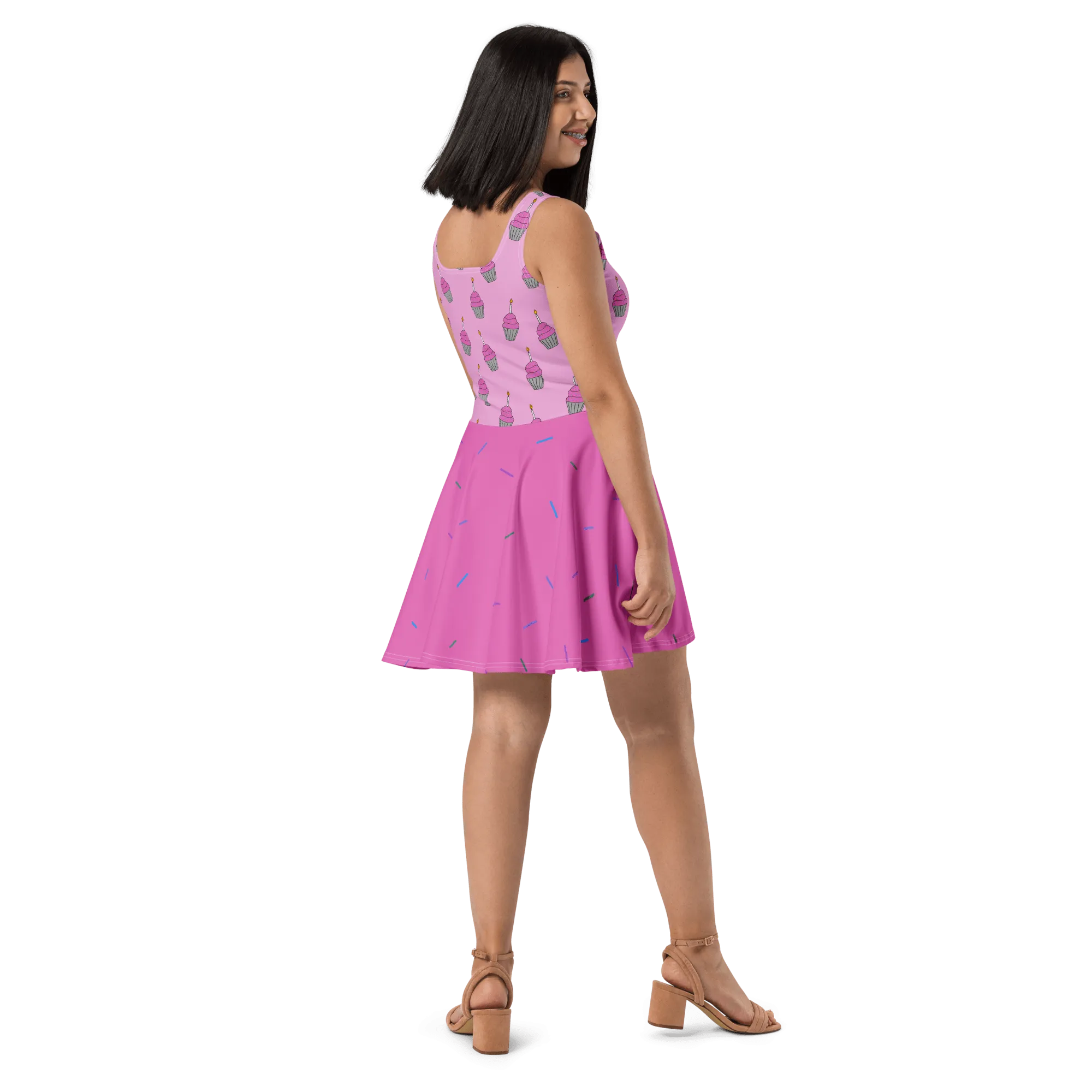 Birthday Cupcake Skater Dress (Adult XS-3XL)