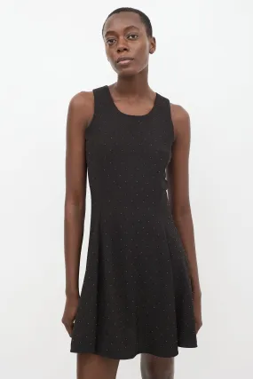 Black Studded Skater Dress