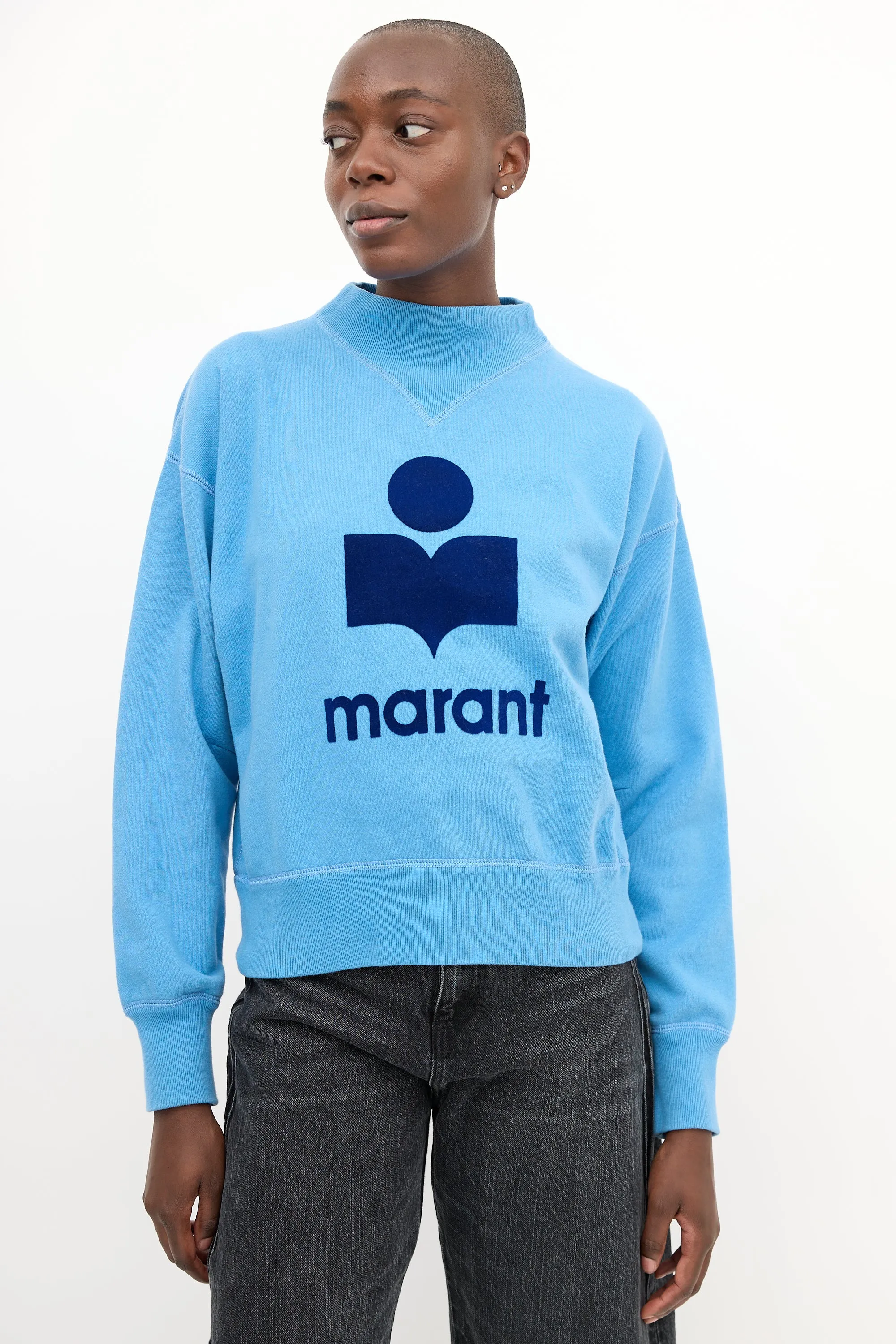 Blue Logo Moby Sweatshirt