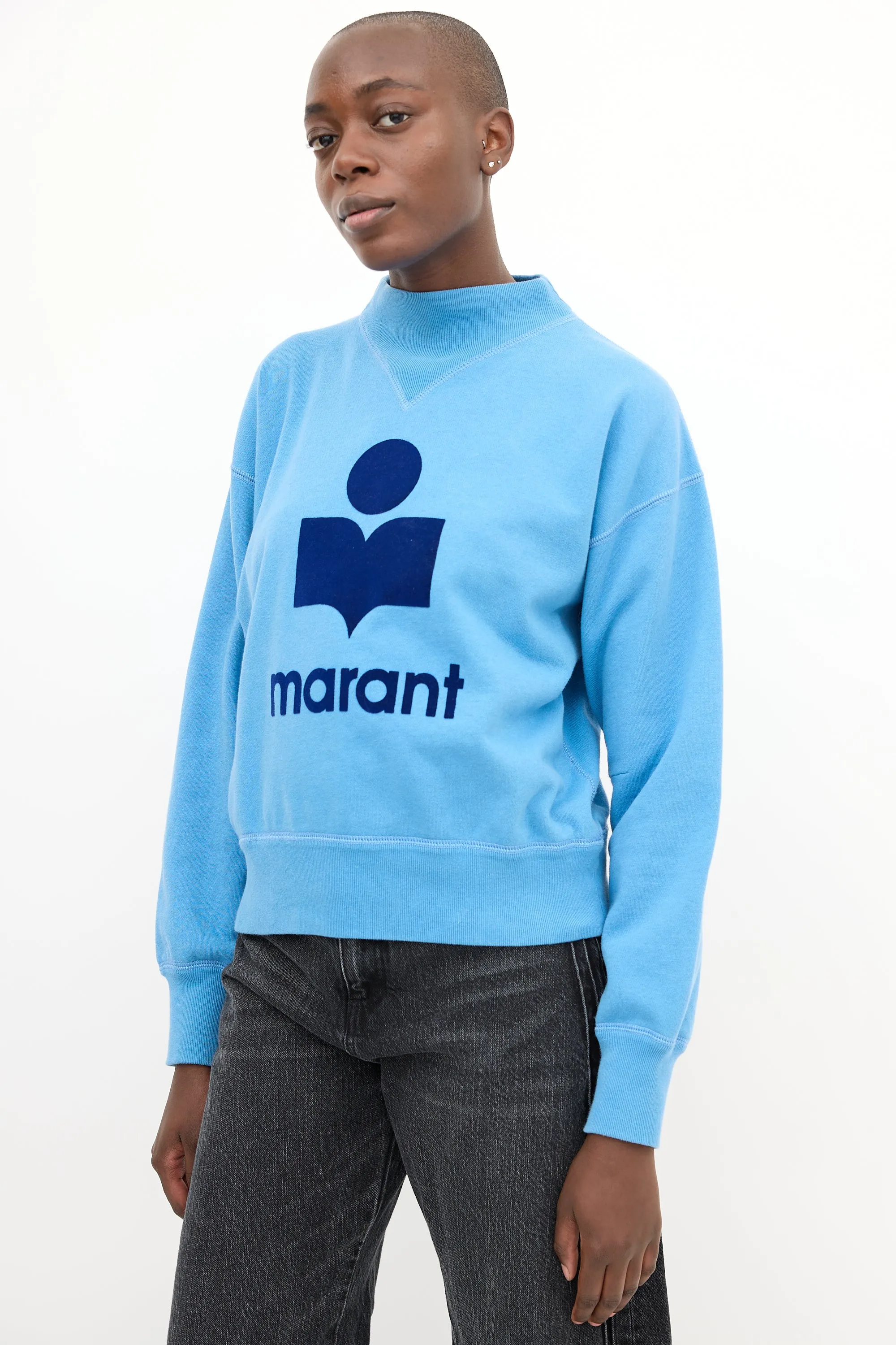 Blue Logo Moby Sweatshirt