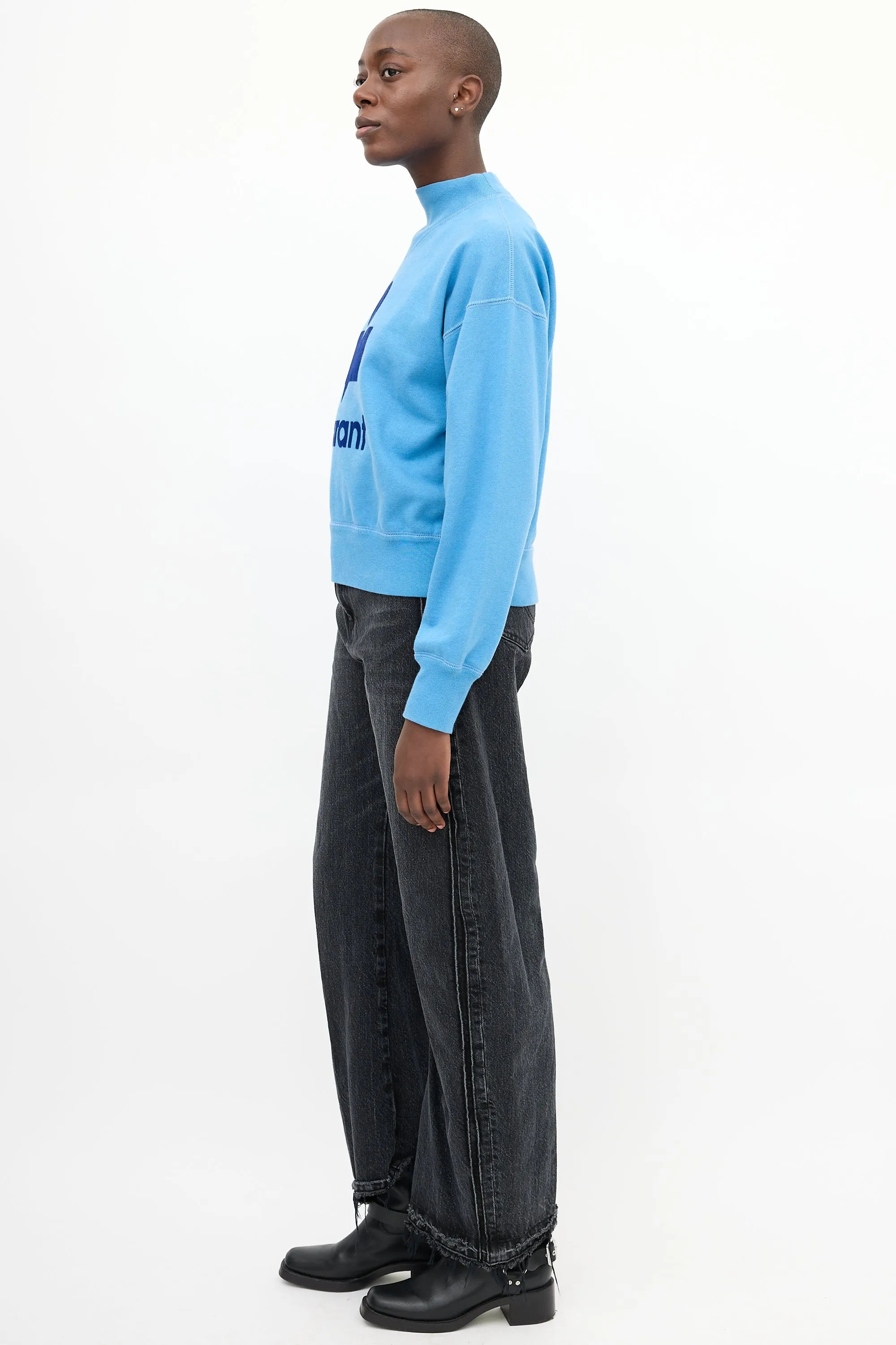 Blue Logo Moby Sweatshirt