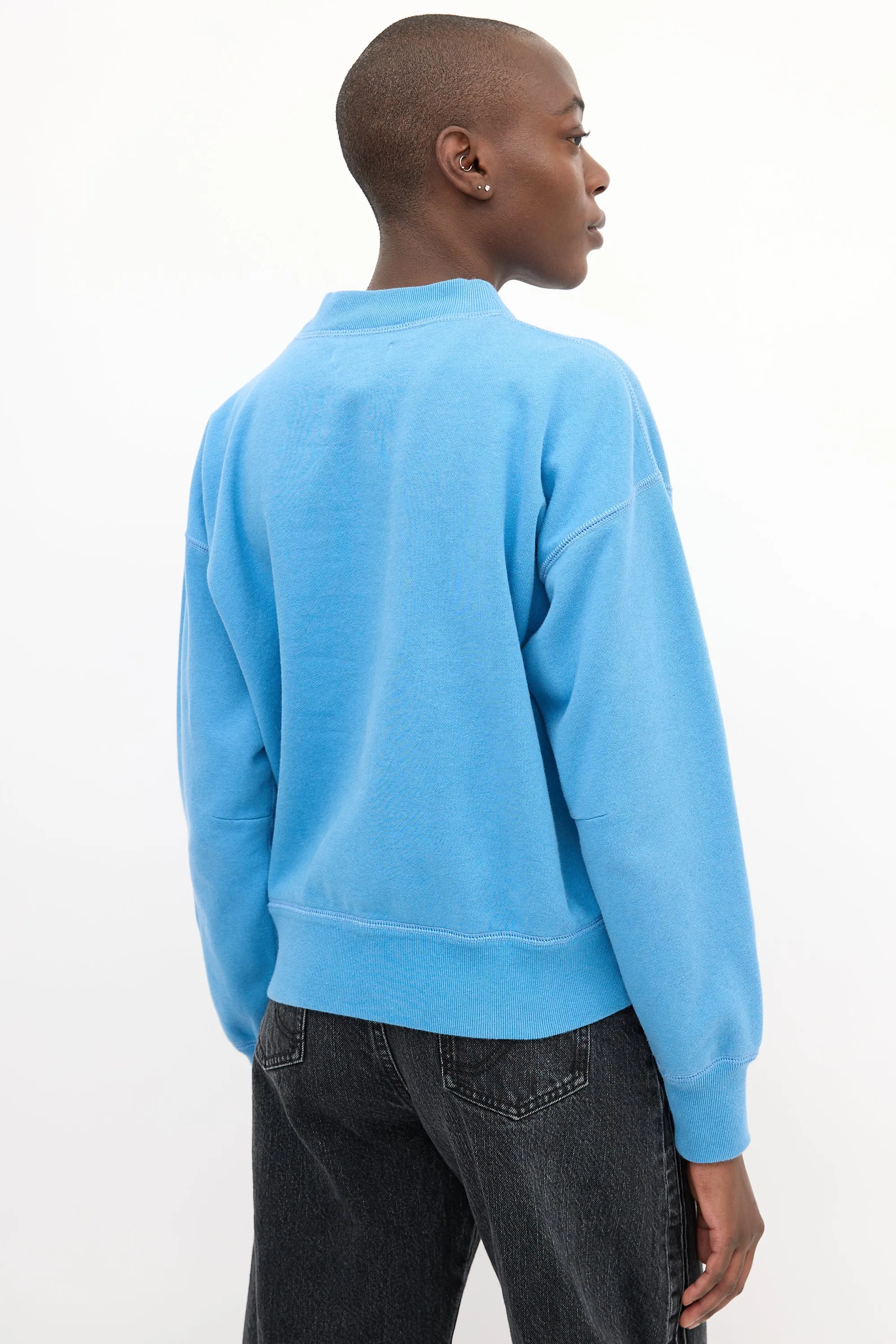 Blue Logo Moby Sweatshirt