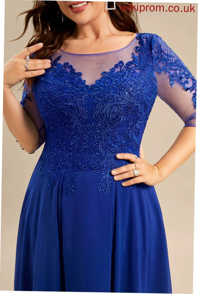 Chiffon Bride A-Line Alannah Scoop With of Sequins Dress the Tea-Length Mother of the Bride Dresses Neck Lace Mother