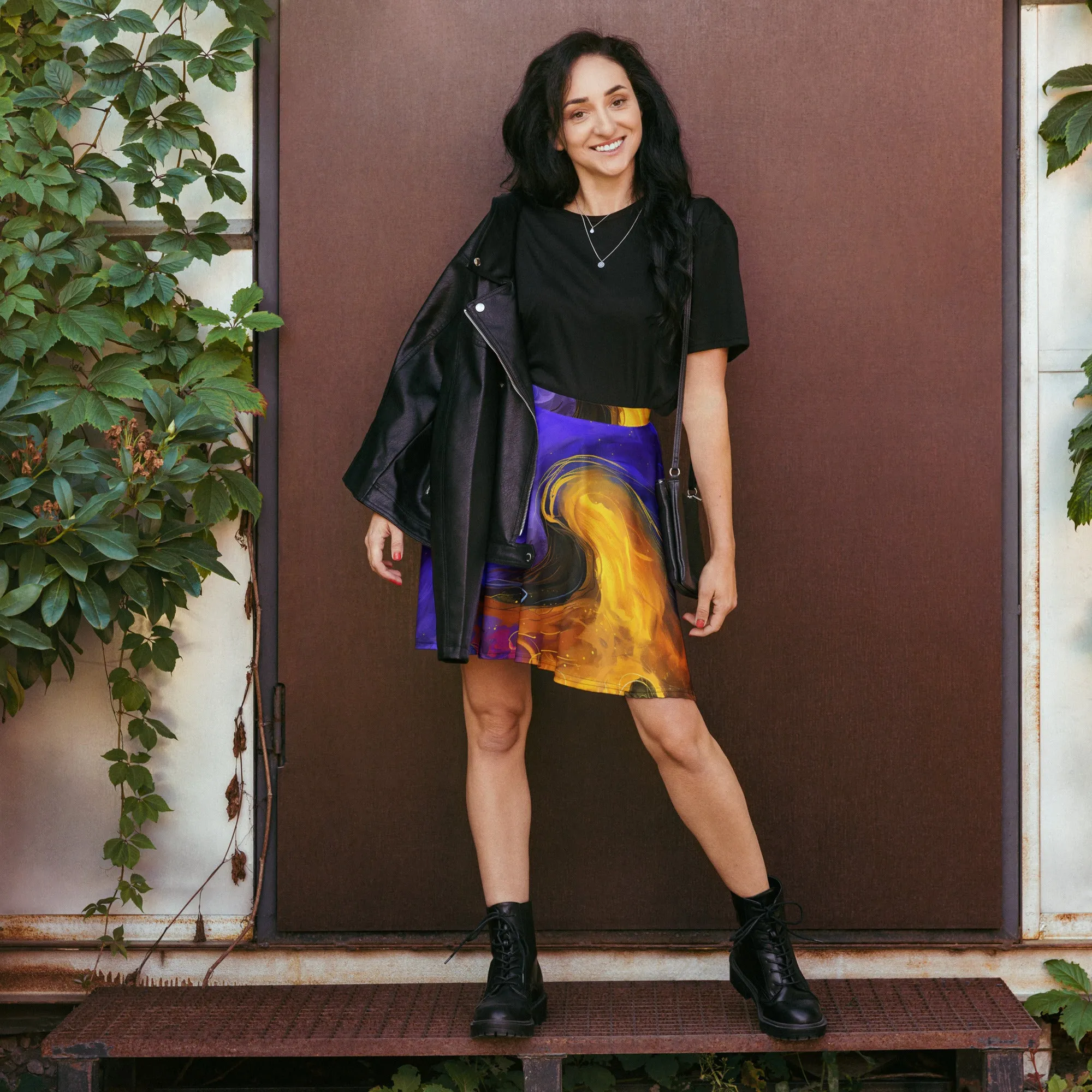 Cosmic Grace Awakening Skater Skirt