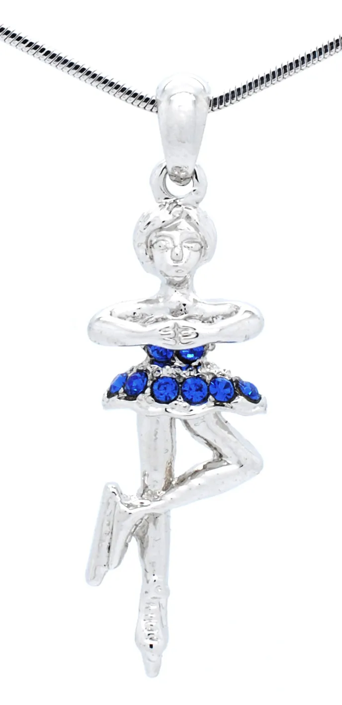 Figure Skater Spinning Necklace