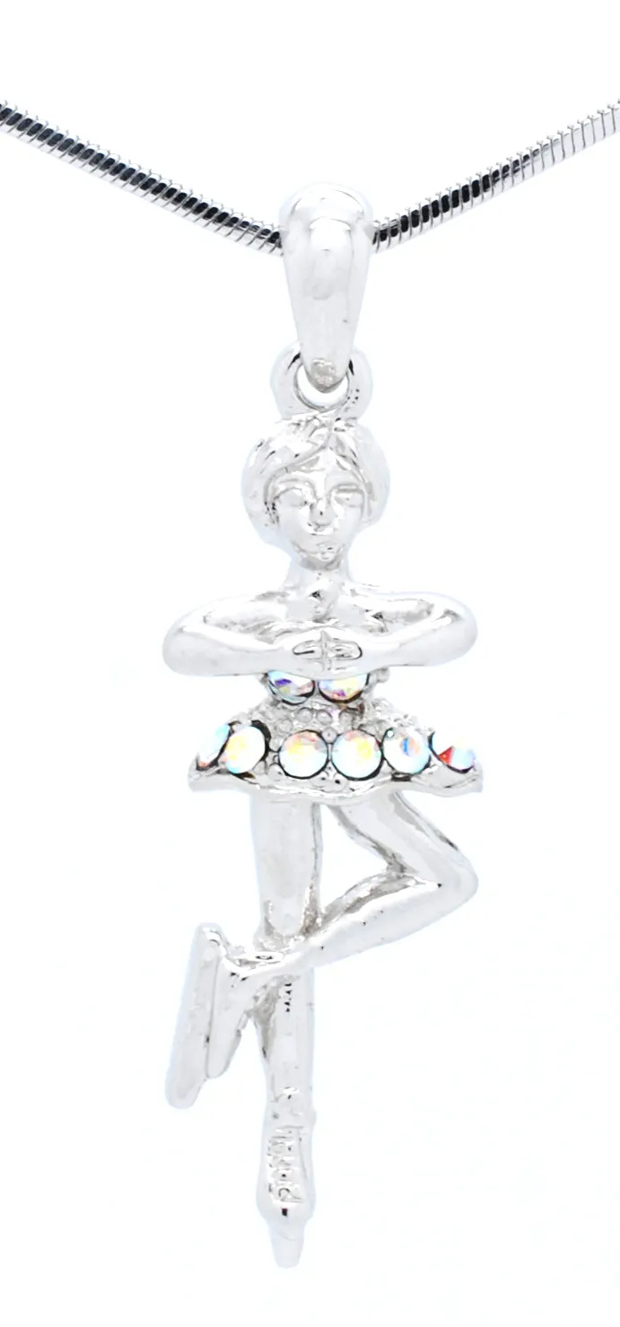 Figure Skater Spinning Necklace
