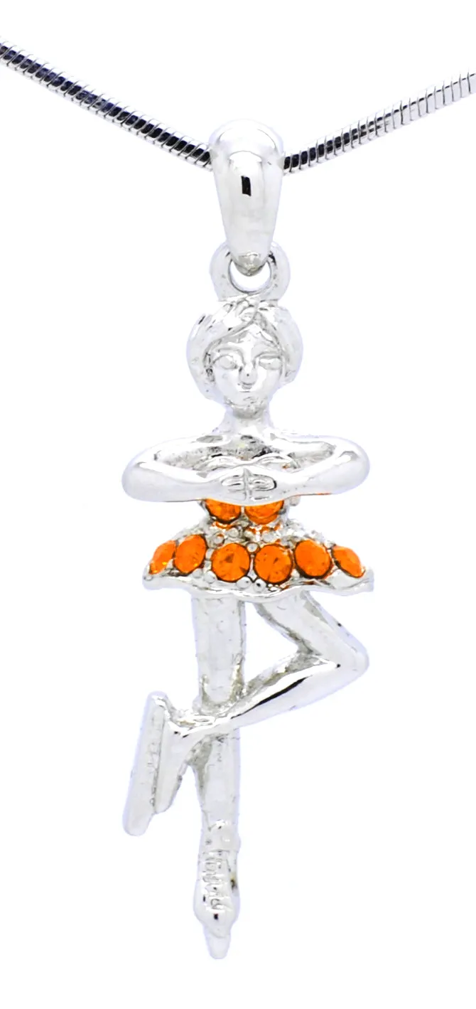 Figure Skater Spinning Necklace