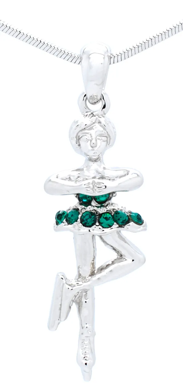 Figure Skater Spinning Necklace