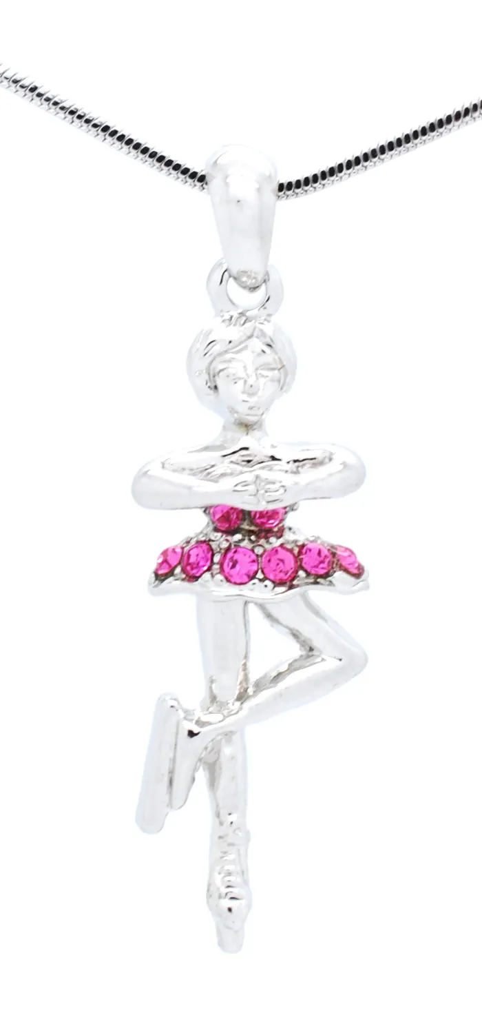 Figure Skater Spinning Necklace