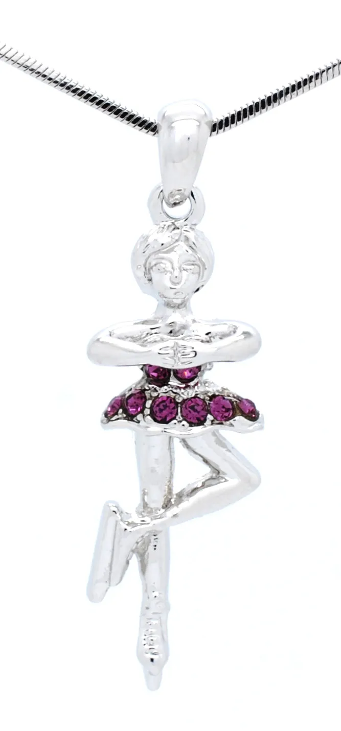 Figure Skater Spinning Necklace