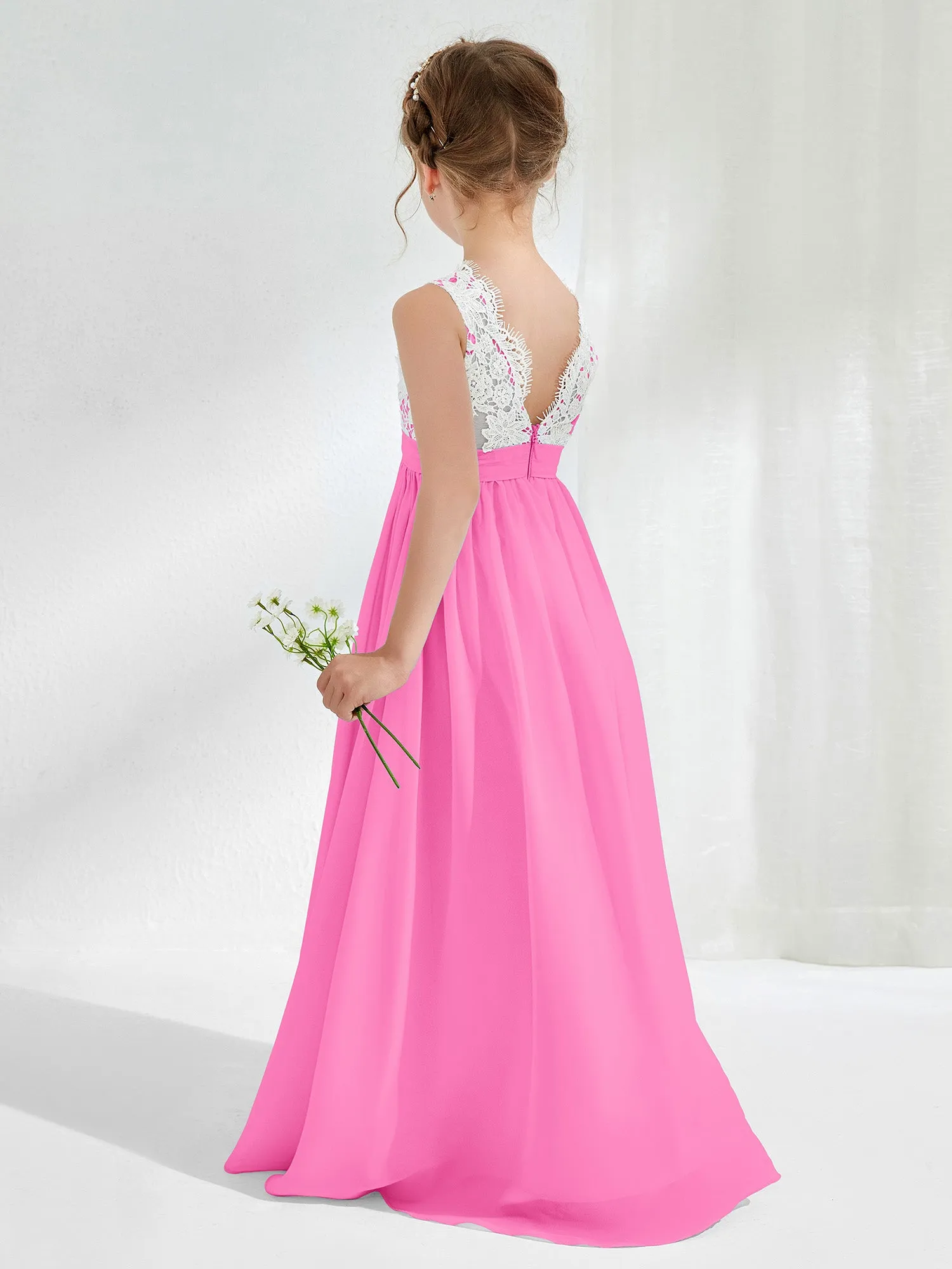 Lace Top Junior Bridesmaid Dresses Azalea