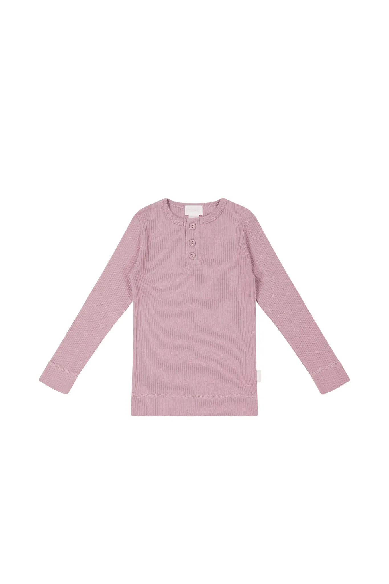 Organic Cotton Modal Long Sleeve Henley - Vintage Violet