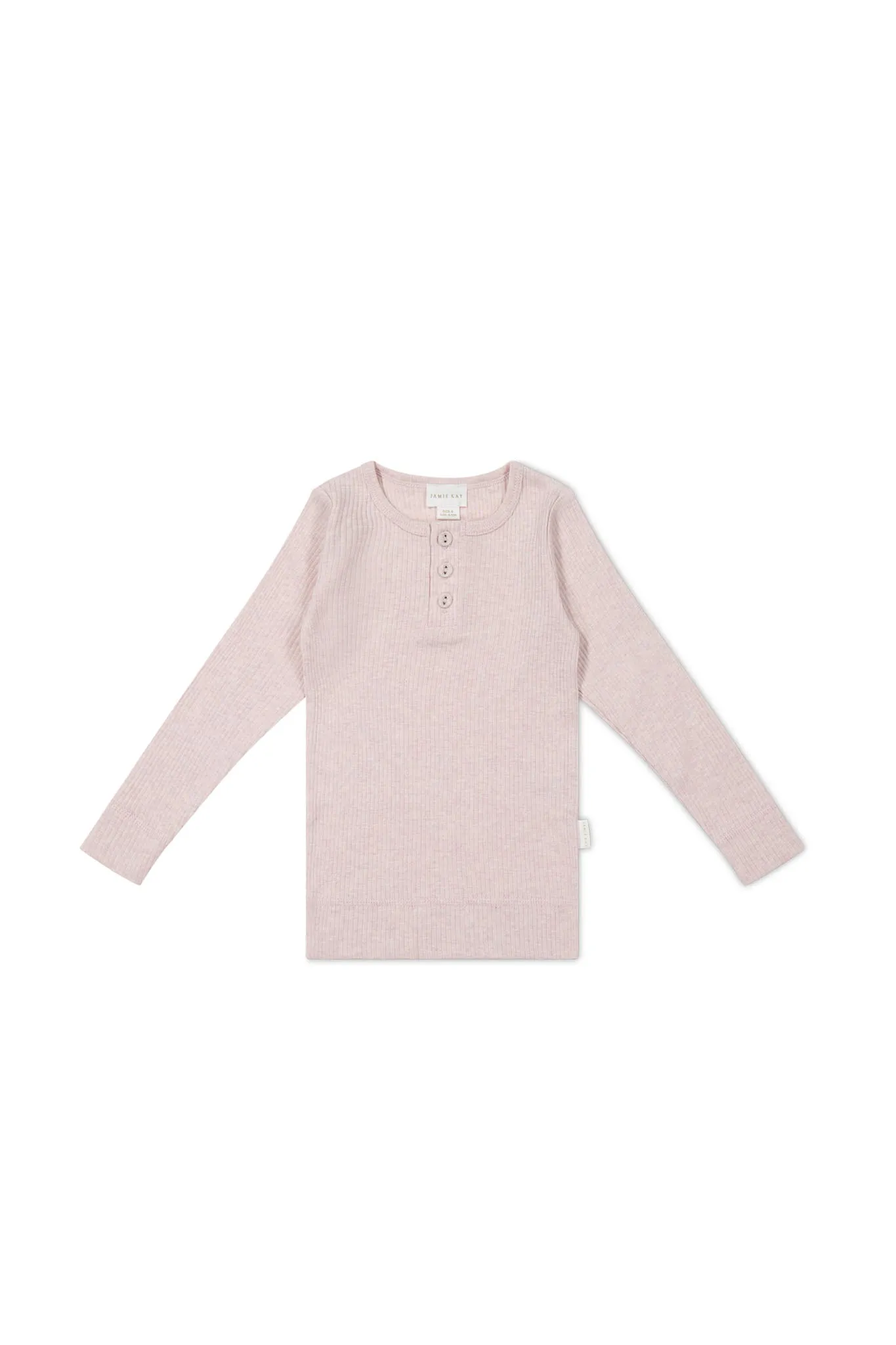 Organic Cotton Modal Long Sleeve Henley - Violet Marle