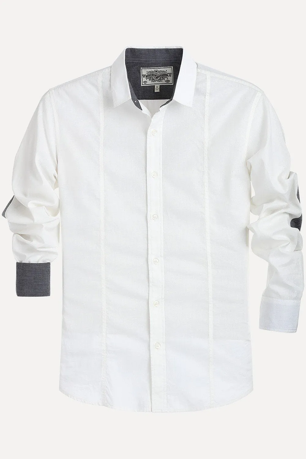 Solid Shirt with Elbow Patches