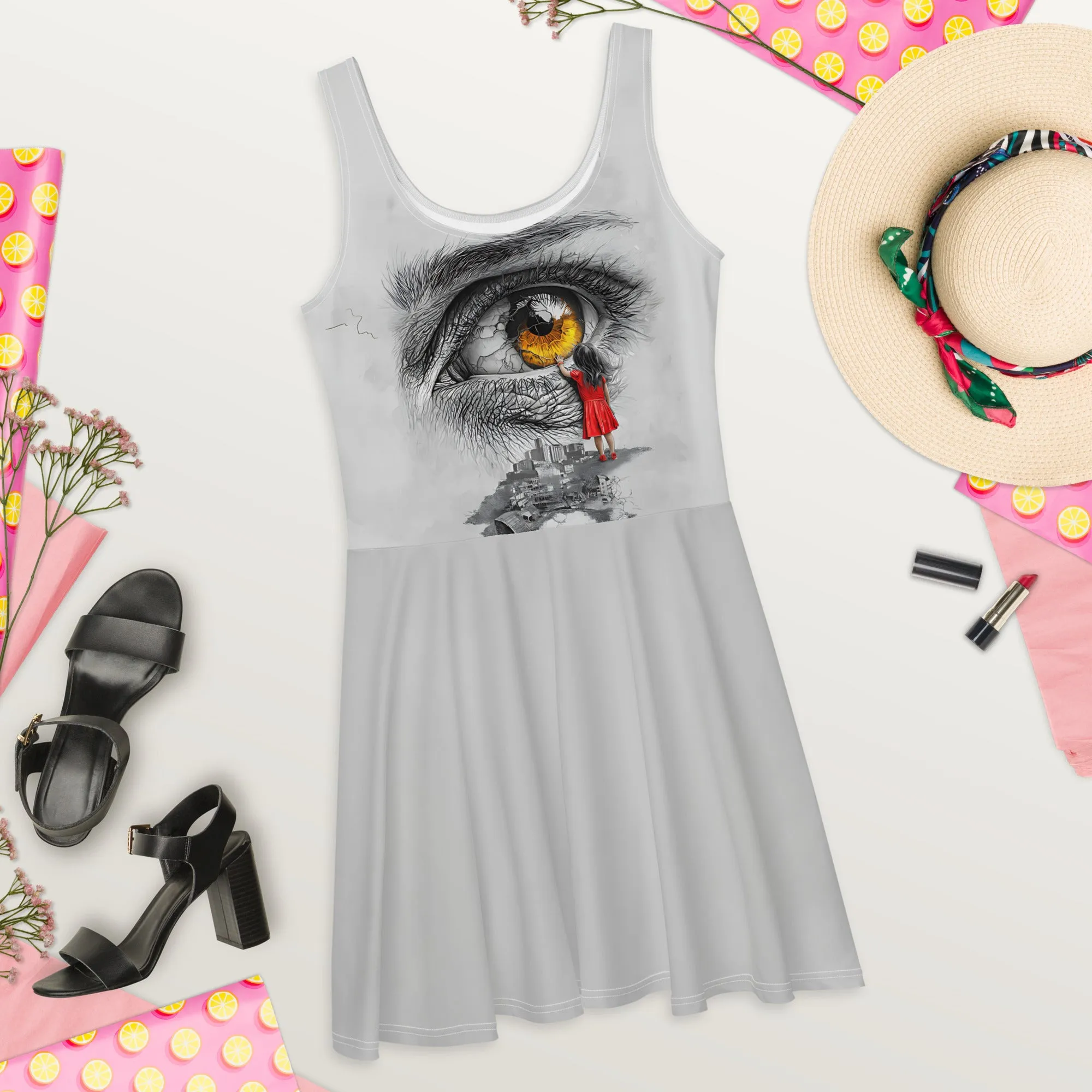 Through My Mother’s Eyes: Reflected Skater Dress