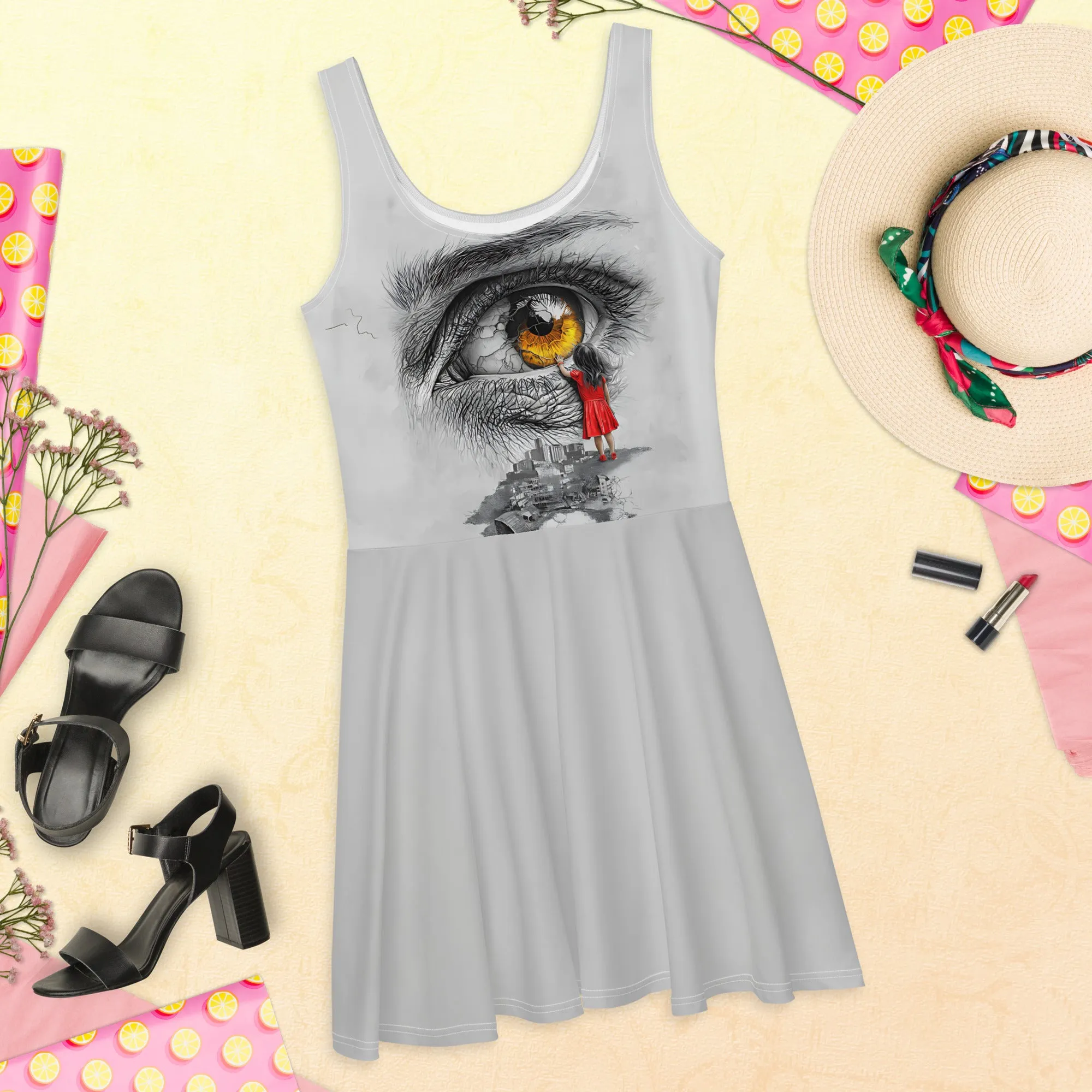 Through My Mother’s Eyes: Reflected Skater Dress