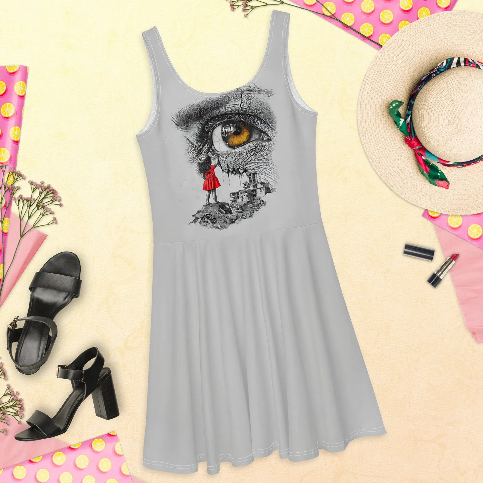 Through My Mother’s Eyes: Reflected Skater Dress