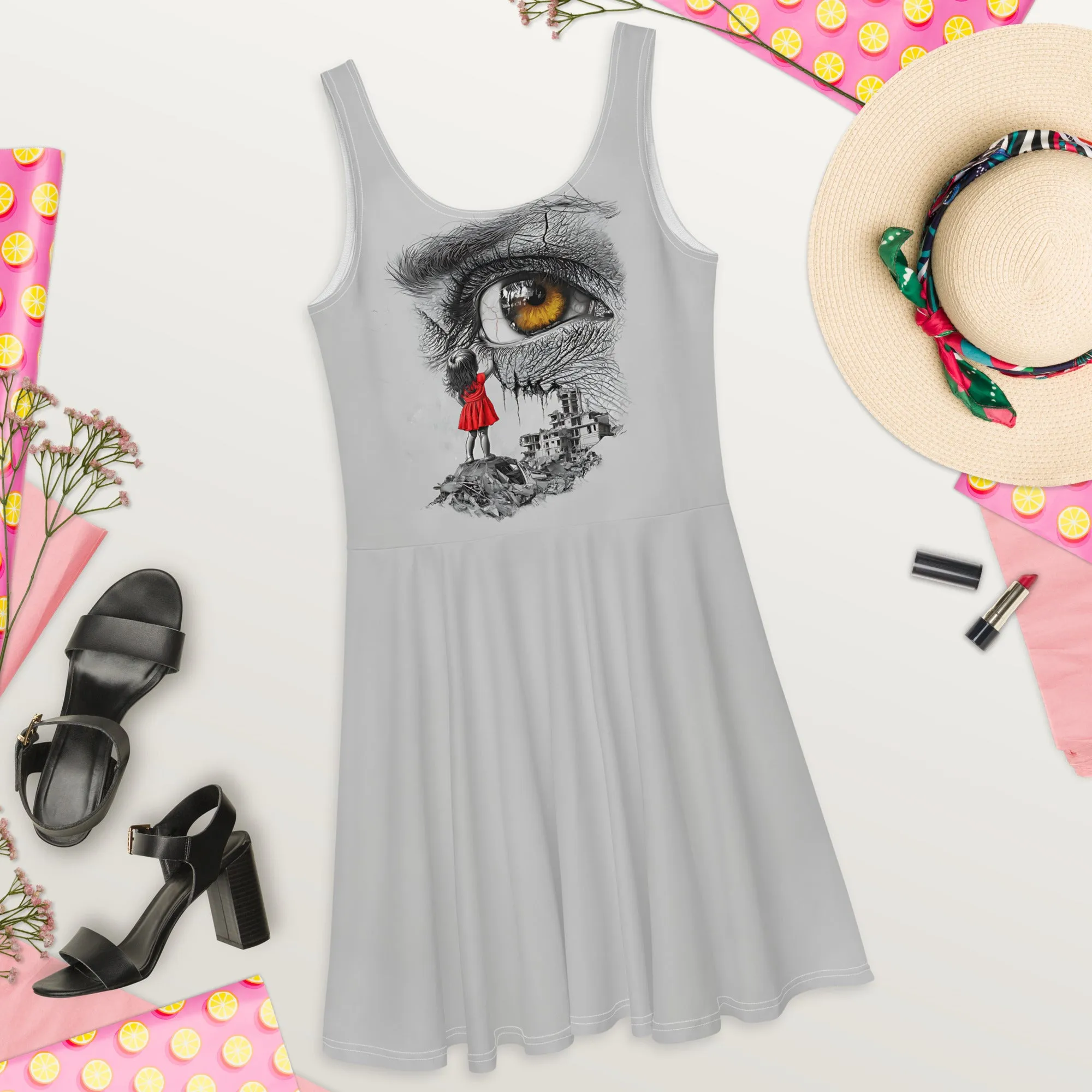 Through My Mother’s Eyes: Reflected Skater Dress
