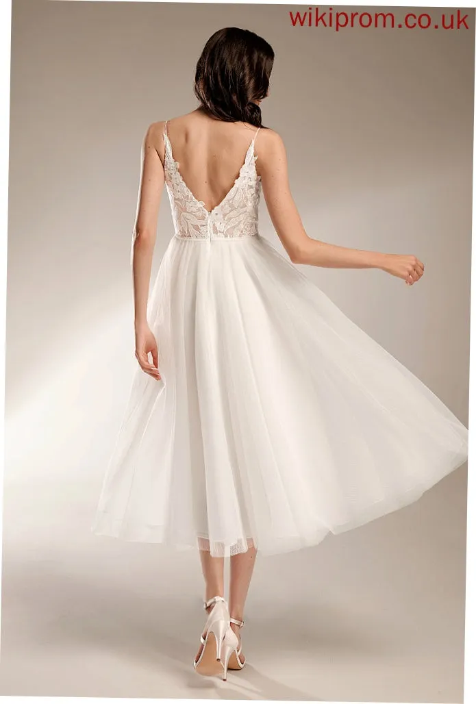 Wedding Dresses Maisie V-neck Wedding Dress Tea-Length A-Line