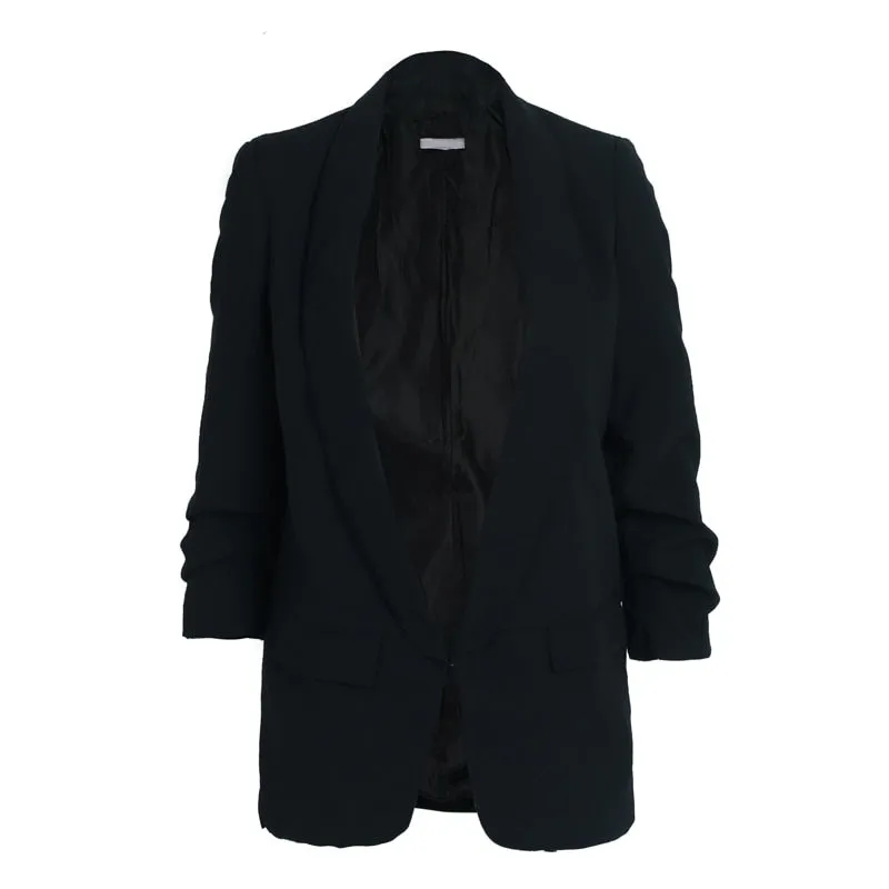 Women's Winter Turn-Down Pocket Blazer