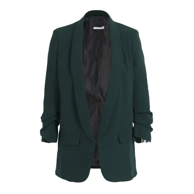 Women's Winter Turn-Down Pocket Blazer